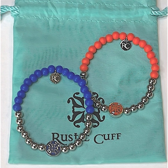 Rustic Cuff Set of Two Bracelets ⚡️🏀⚡️ - Picture 2 of 5